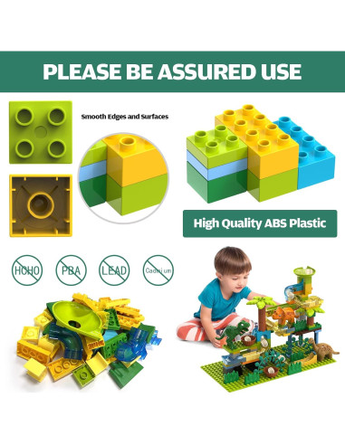 Carrera de Canicas Dinosaurios JIXIn 125 Piezas Educativo