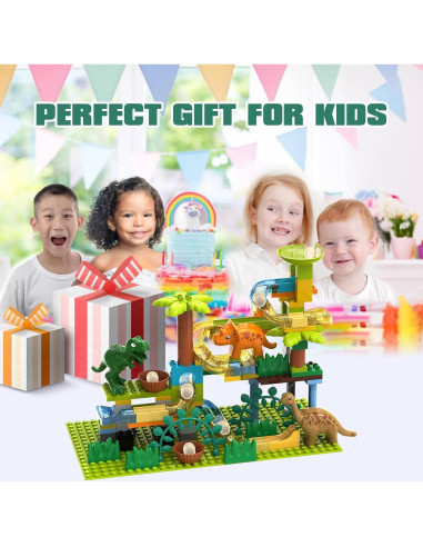 Carrera de Canicas Dinosaurios JIXIn 125 Piezas Educativo