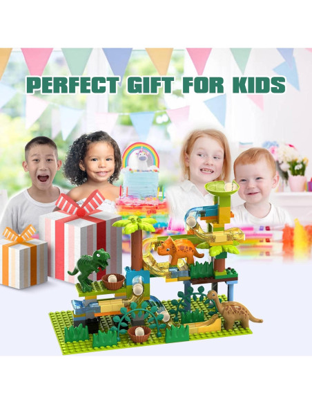 Carrera de Canicas Dinosaurios JIXIn 125 Piezas Educativo