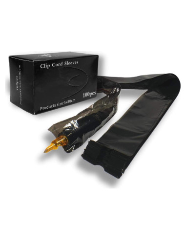 100 Fundas de Cordón de Clip Tatuaje Ink Permanent 81.28 cm
