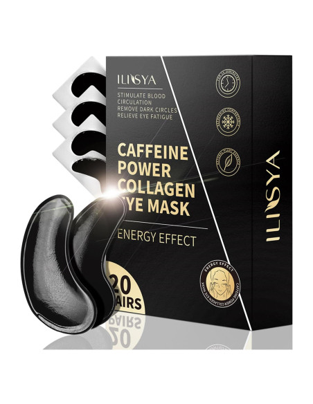 Parche de colágeno ROUSE con cafeína - 20 pares para ojeras Parche de colágeno ROUSE con cafeína - 20 pares para ojeras