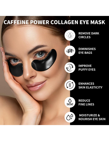 Parche de colágeno ROUSE con cafeína - 20 pares para ojeras Parche de colágeno ROUSE con cafeína - 20 pares para ojeras