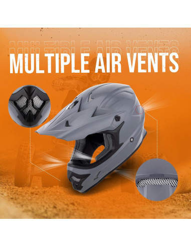 Casco OUMURS D001TY07311MB Adulto M con Gafas y Guantes