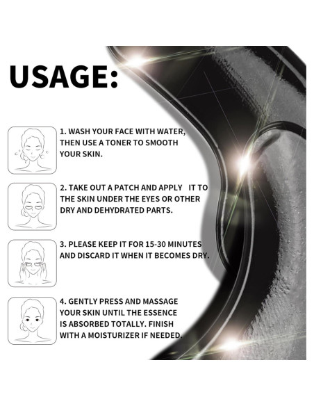 Parche de colágeno ROUSE con cafeína - 20 pares para ojeras Parche de colágeno ROUSE con cafeína - 20 pares para ojeras