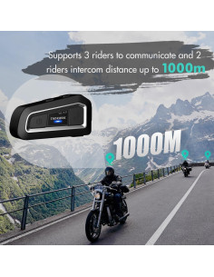 Intercomunicador Bluetooth TK-X2 para Motocicleta 1000m 2