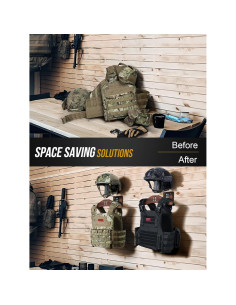 Soporte de Pared Táctico OneTigris para Casco y Chalecos 2