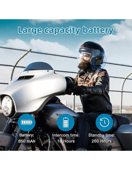 Auricular Bluetooth EJEAS V6 para Motocicleta 2 Unidades