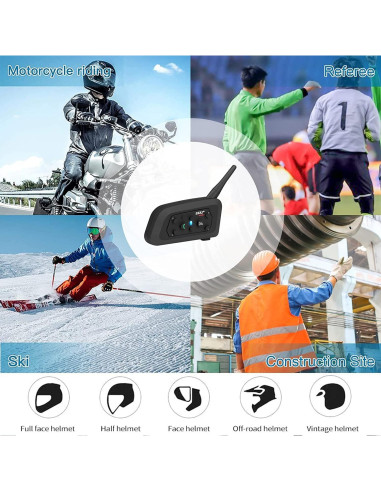 Auricular Bluetooth EJEAS V6 para Motocicleta 2 Unidades