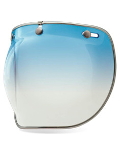 Escudo Bell DLX Bubble 3 Botones Degradado Azul Hielo