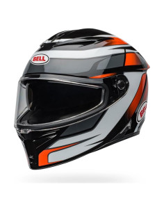 Casco Bell Lithium MIPS Brillo Negro/Naranja Mediano