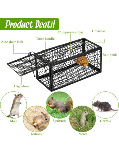 Trampa Humana para Ratas Qualirey - 2 Piezas, 23x11.5x11.5cm 2