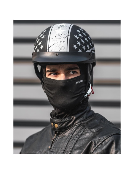 Casco Abierto ILM 206V XXL Bandera Patriótica con Visera