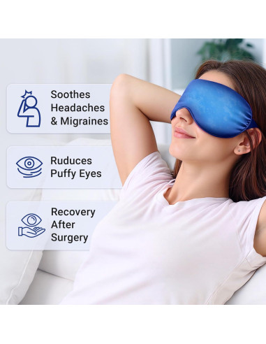 2PCS Máscara Fría para Ojos FACEMOON - Alivio de Ojeras y Migrañas