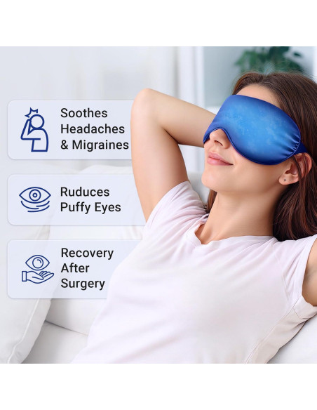 2PCS Máscara Fría para Ojos FACEMOON - Alivio de Ojeras y Migrañas