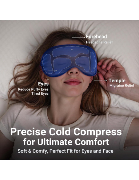 2PCS Máscara Fría para Ojos FACEMOON - Alivio de Ojeras y Migrañas