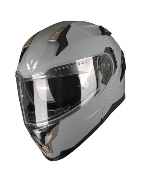 Casco Modular 1Storm HJA119 DOT Adulto Gris Cemento