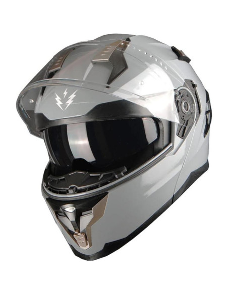 Casco Modular 1Storm HJA119 DOT Adulto Gris Cemento