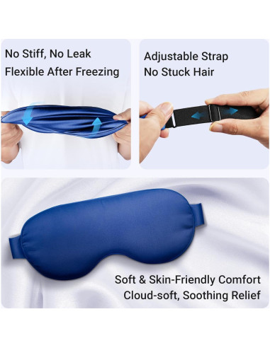 2PCS Máscara Fría para Ojos FACEMOON - Alivio de Ojeras y Migrañas