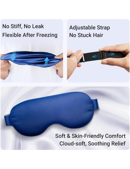 2PCS Máscara Fría para Ojos FACEMOON - Alivio de Ojeras y Migrañas