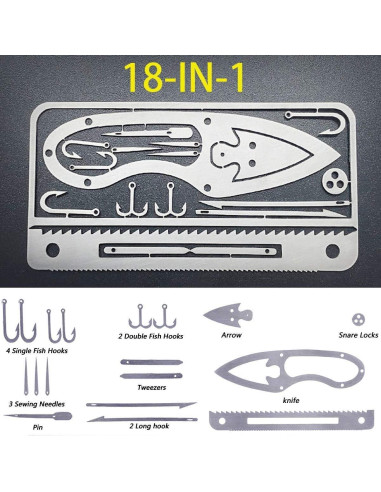 Multiherramienta de Supervivencia 18 en 1 Sirius Survival