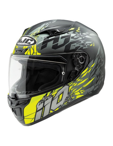 Casco de Motocicleta HJC I10 Pitfall Amarillo Hi-Viz XS