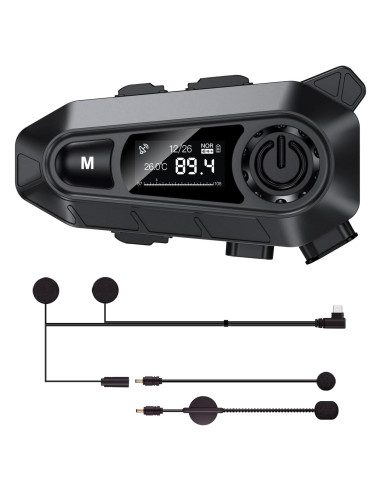 Auricular Bluetooth A1 TOUCH TWO para Casco Motocicleta IPX6