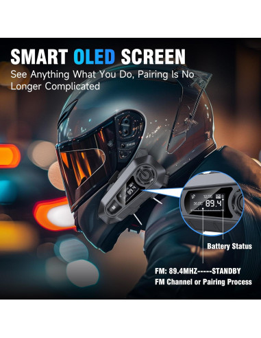 Auricular Bluetooth A1 TOUCH TWO para Casco Motocicleta IPX6