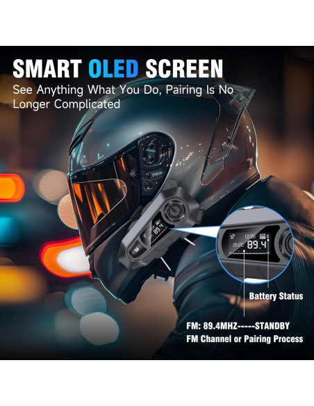 Auricular Bluetooth A1 TOUCH TWO para Casco Motocicleta IPX6