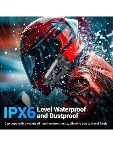 Auricular Bluetooth A1 TOUCH TWO para Casco Motocicleta IPX6