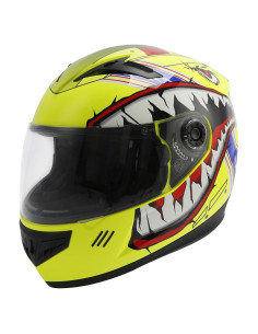 Casco Integral XFMT XF-257-005 para Niños Tiburón Amarillo