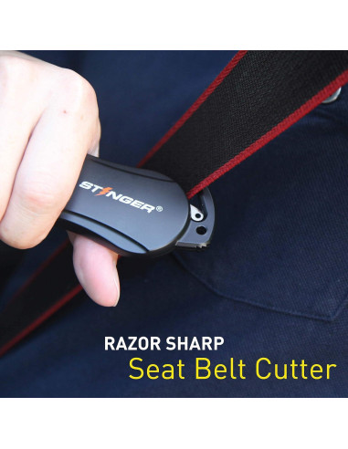 Alarma Personal Stinger Llavero 140dB con Cortador y Rompedor