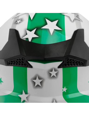 Casco SLMOTO Juvenil Mediano Estrella Verde Off Road