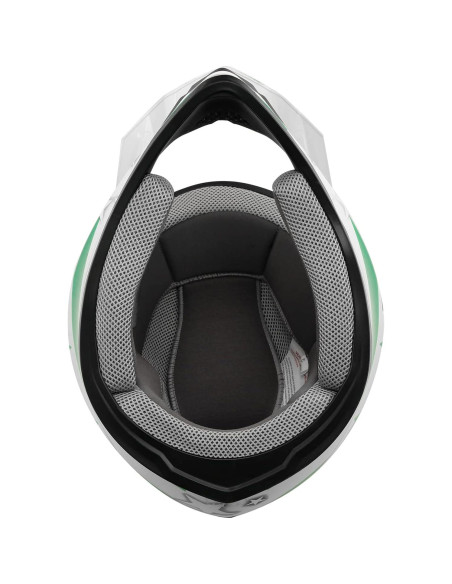 Casco SLMOTO Juvenil Mediano Estrella Verde Off Road