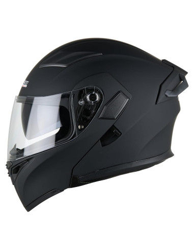 Casco Modular Oubaiya 991 Doble Visor Negro Mate L