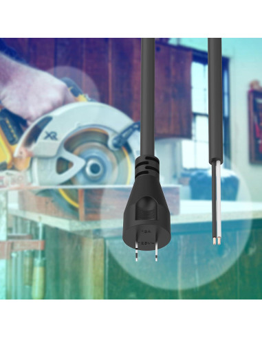 Cable de Poder 2 Hilos 18 AWG ANTOBLE 2.44m Compatible DeWalt