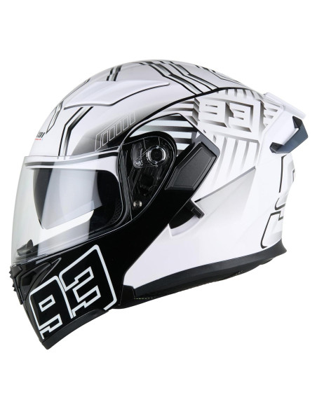 Casco Modular Abatible DOT 991 Blanco XL 61-62 cm Casco Modular Abatible DOT 991 Blanco XL 61-62 cm