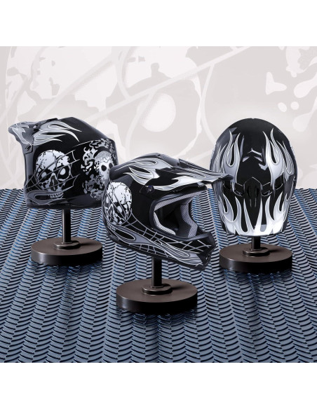 Casco de Motocross SLMOTO Juvenil X-Grande Calavera Negra Casco de Motocross SLMOTO Juvenil X-Grande Calavera Negra