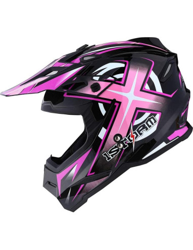 Casco de Motocross 1Storm HF801 Mediano Rosa