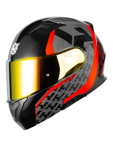 Casco HAX Modular Flip-Up Rojo Viento - Ligero y Seguro