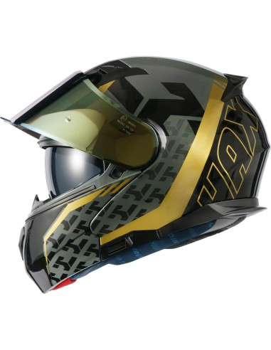 Casco HAX Modular Flip-Up Wind Gold - Ligero y Seguro