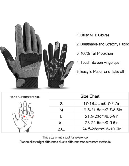 Guantes de Ciclismo INBIKE Medianos Grises con Protección