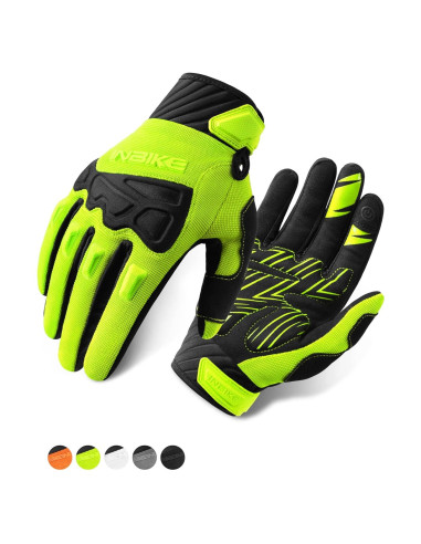 Guantes de Ciclismo INBIKE para Hombre Verde Transpirables