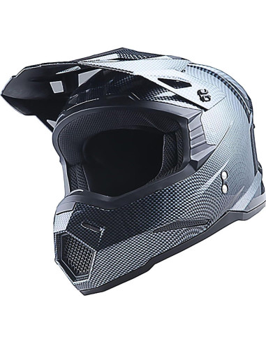 Casco de Motocross 1Storm HF801 Fibra de Carbono Negro
