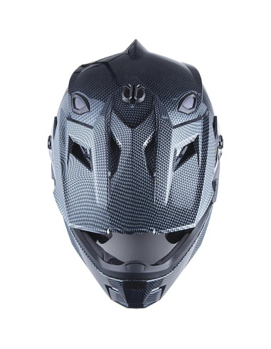 Casco de Motocross 1Storm HF801 Fibra de Carbono Negro
