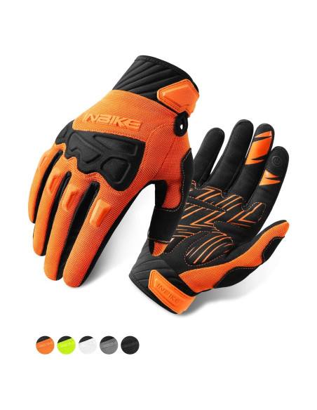 Guantes de Ciclismo INBIKE Naranja XX-Large Transpirables Guantes de Ciclismo INBIKE Naranja XX-Large Transpirables