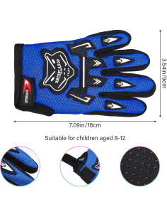 Guantes de Motocicleta Frienda Azul Real 18x9 cm para Ciclismo 2