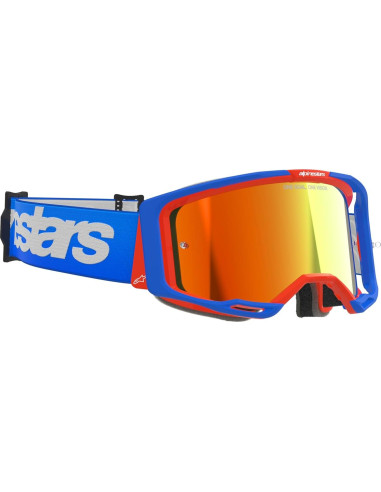 Gafas Alpinestars Vision 8 MX ATV MTB Azul/Naranja Lente Roja