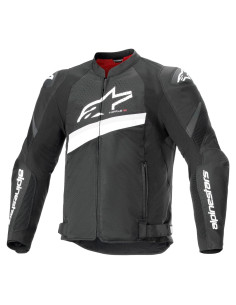 Chaqueta de Moto Alpinestars T-GP Plus R V4 Airflow - Negro/Blanco - Grande