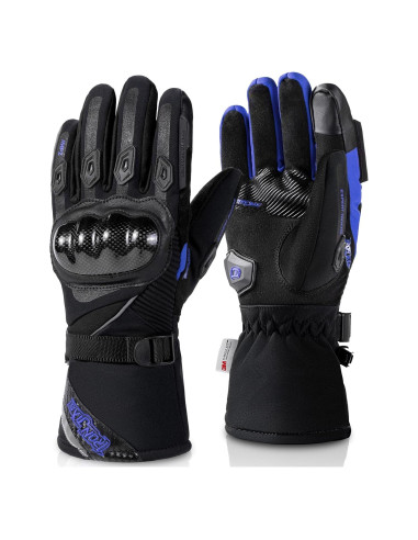 Guantes de Moto BORLENI Impermeables Talla XX-Large Azul