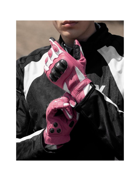 Guantes de motocicleta INBIKE Rosa XX-Large con protección